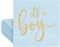 50 Pack Its a Boy Baby Shower Cocktail Napkins Party Supplies 5x5 inch, Blue with Gold Foil Table Napkin